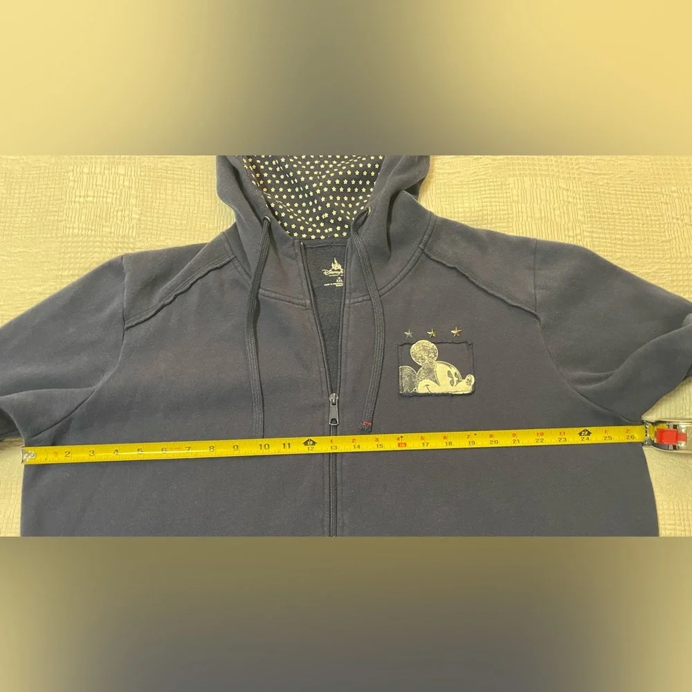 🖤❤️ Disneyland Resort Blue Zip Up Hoodie with Mickey Mouse Design, size XXL